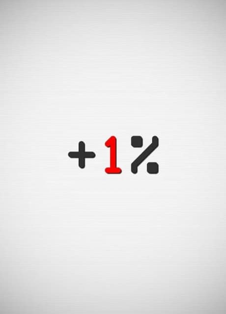 +1%