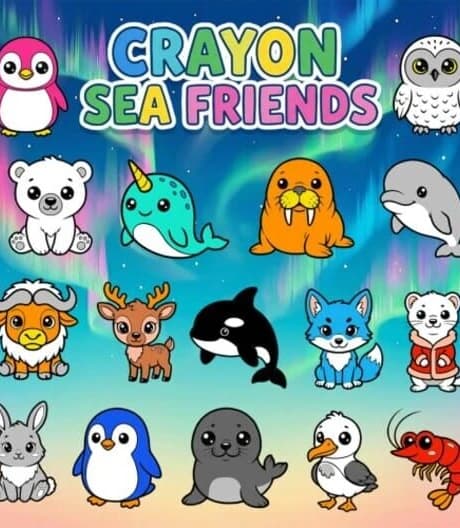 Crayon Sea Friends