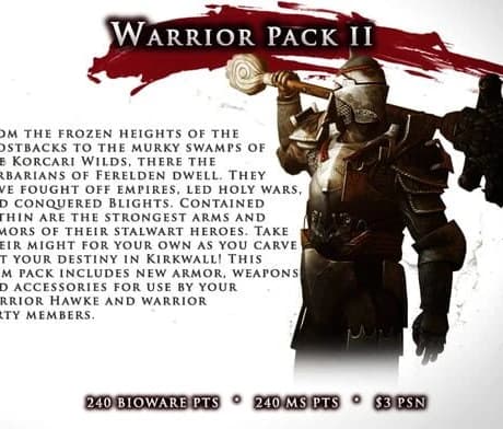 Dragon Age II: Warrior Item Pack II