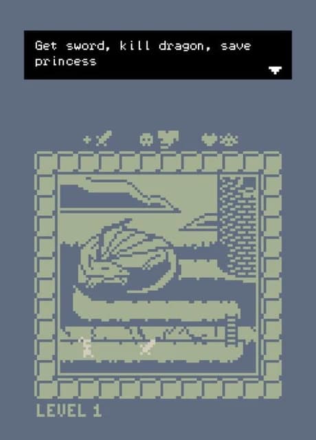Get sword, kill dragon, save princess
