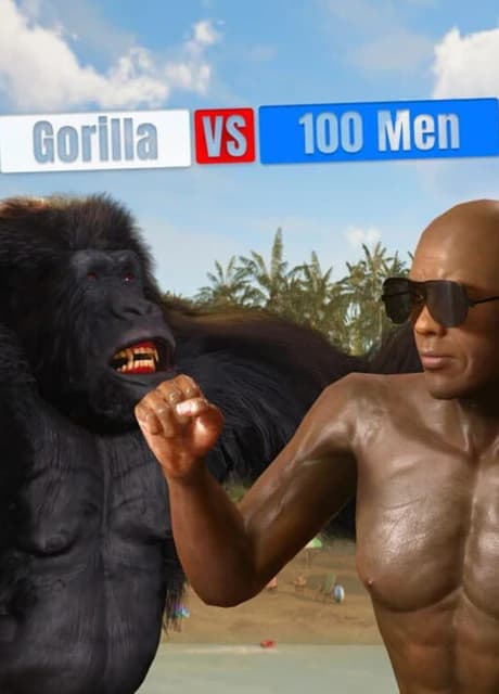 Gorilla Vs 100 Men