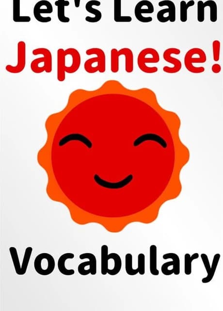 Let's Learn Japanese! Vocabulary