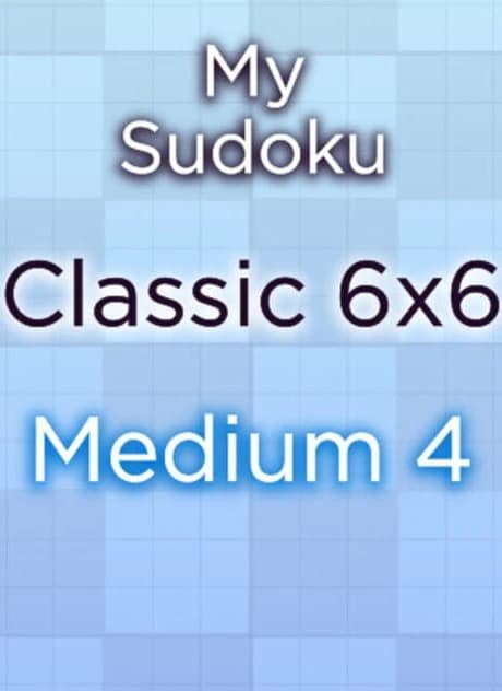 My Sudoku: Classic 6x6 Medium 4