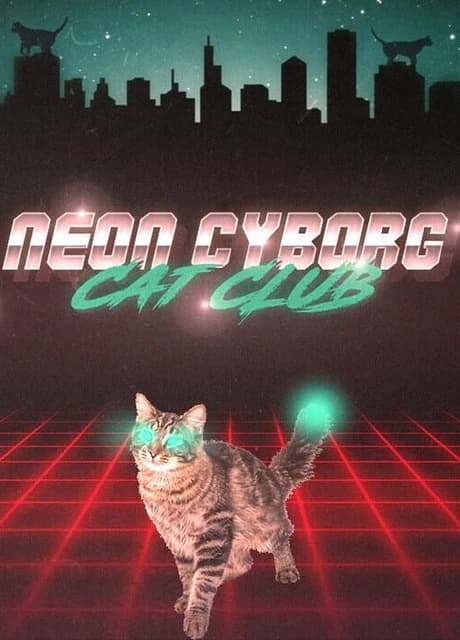 Neon Cyborg Cat Club