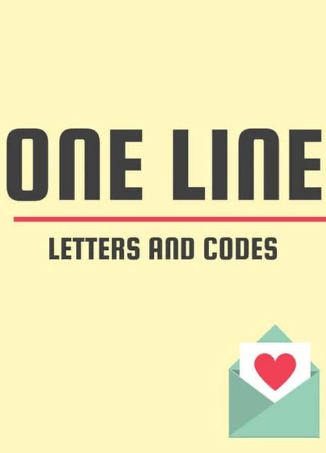One Line: Letters and Codes
