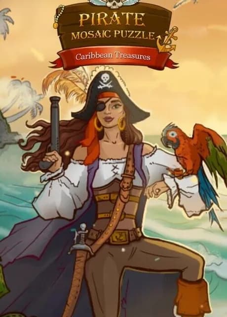 Pirate Mosaic Puzzle: Caribbean Treasures