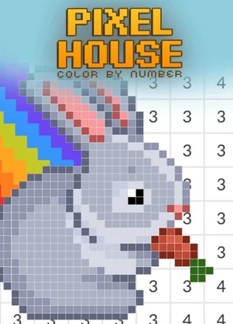 Pixel House: Color by Number