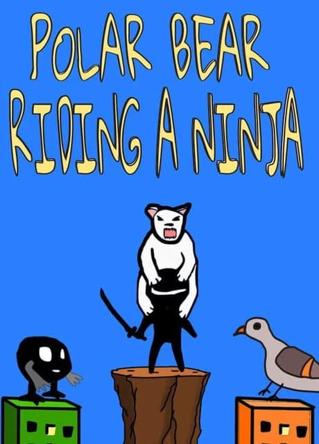 Polar Bear Riding A Ninja