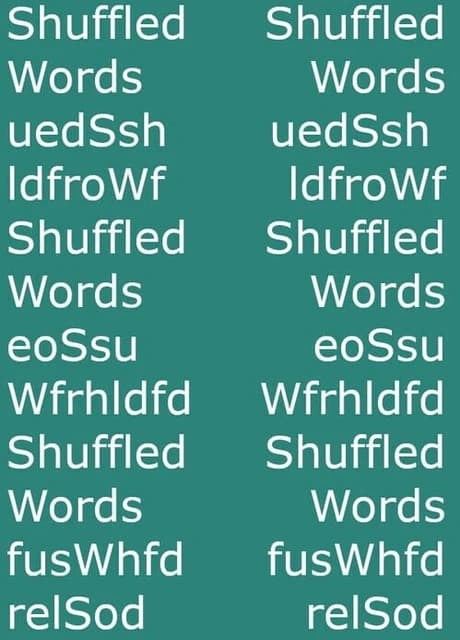 Shuffled Words
