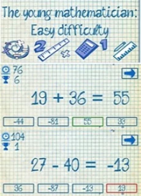 The young mathematician: Easy difficulty