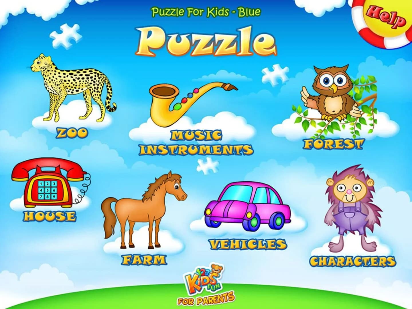 123 Kids Fun Puzzle Blue screenshot 1