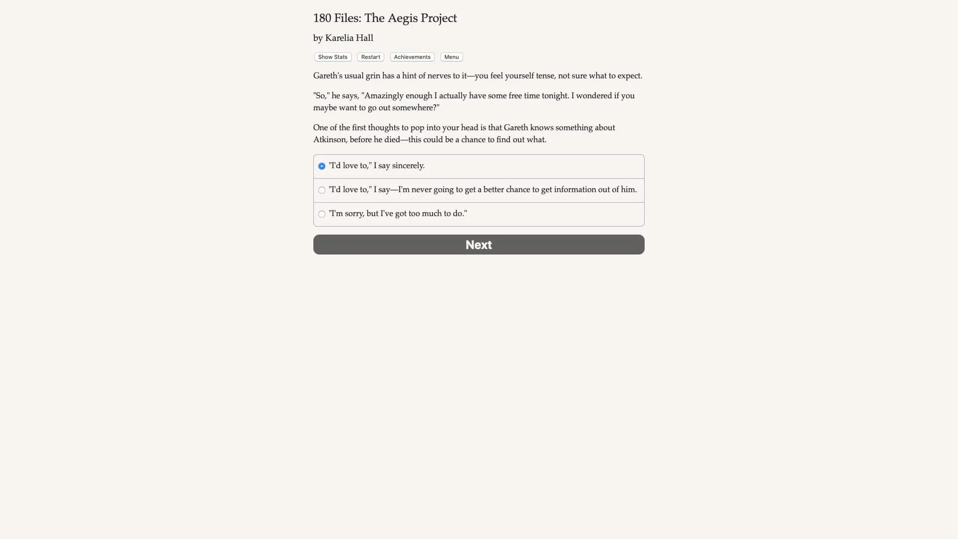180 Files: The Aegis Project screenshot 1