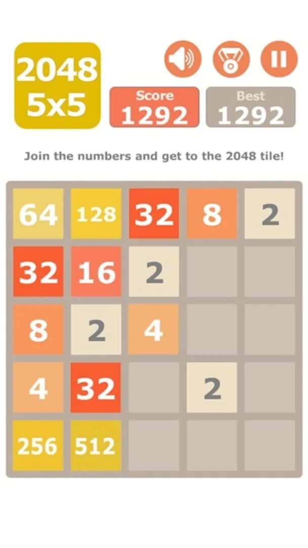 2048 5x5 screenshot 1