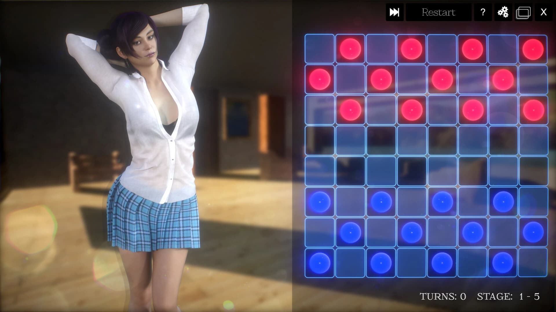 3D Hentai Checkers screenshot 2