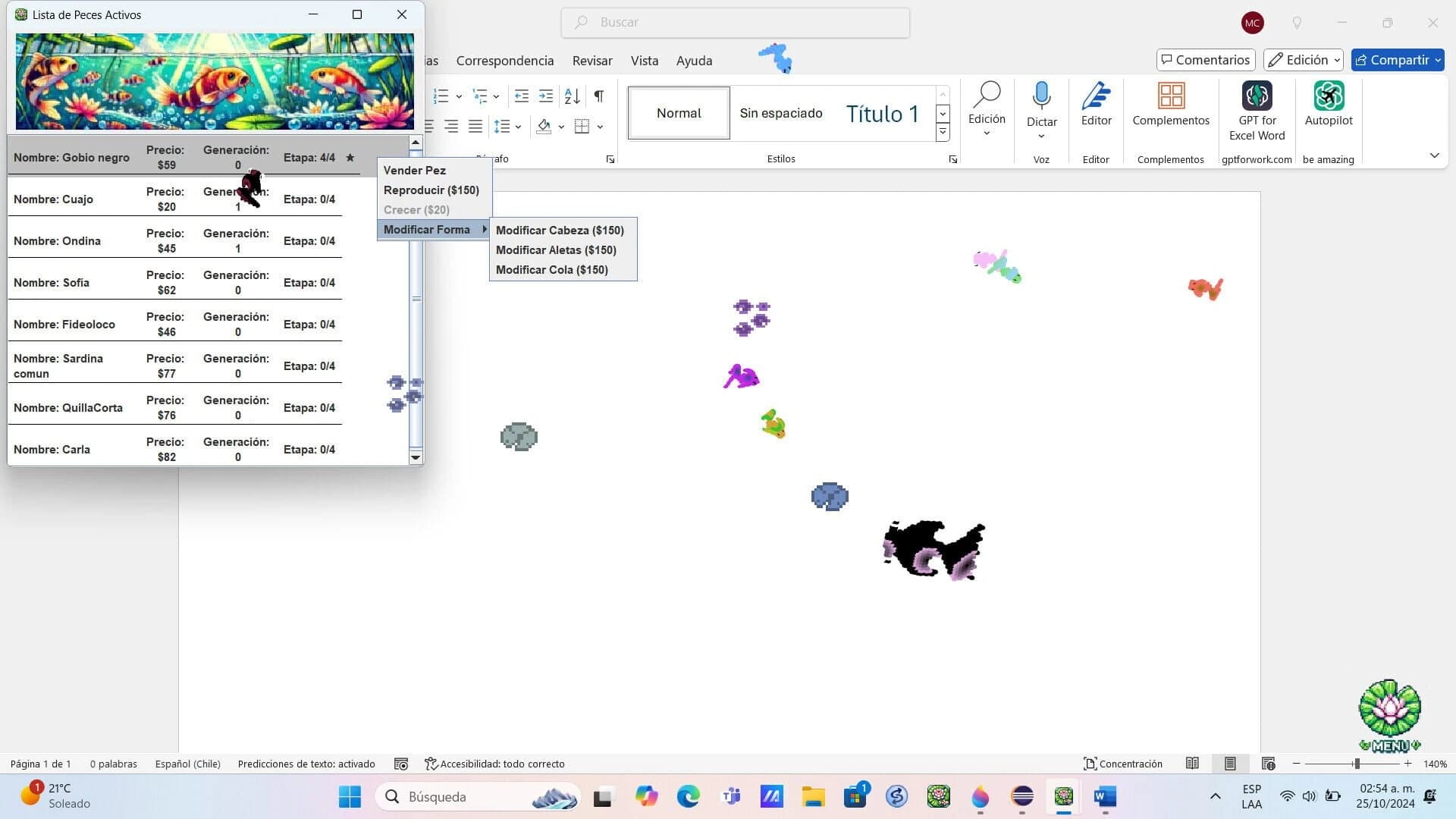 Acuaria Pet Desktop screenshot 2