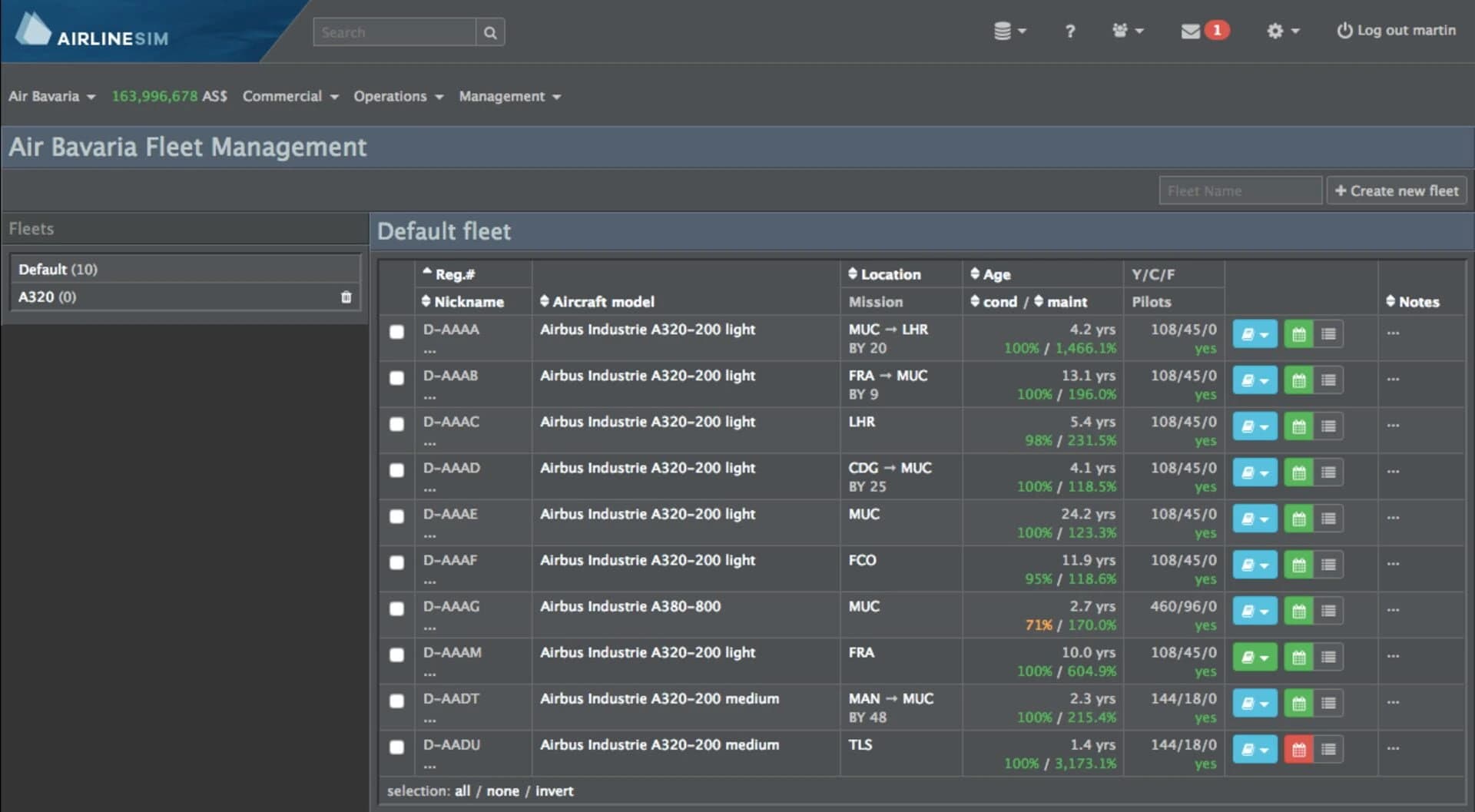 AirlineSim screenshot 2