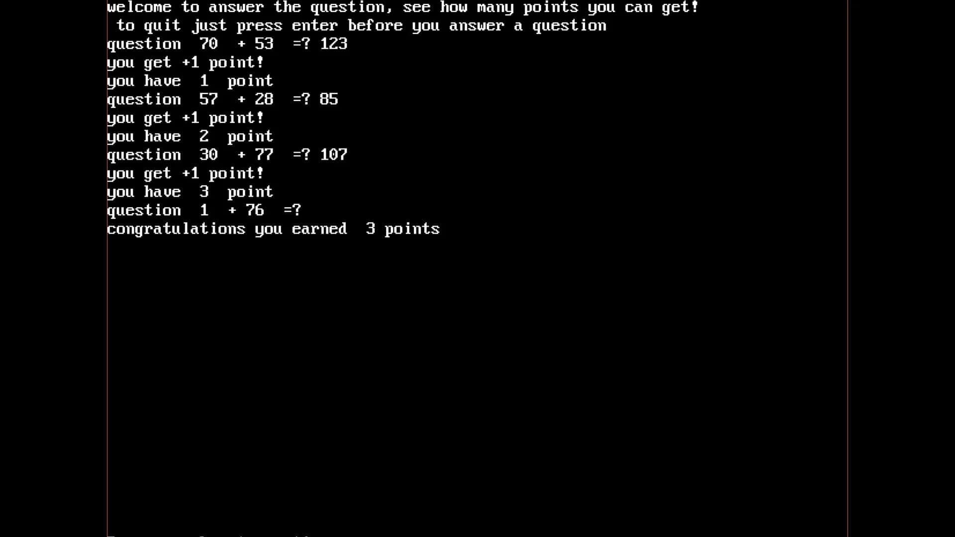 Answer the Question screenshot 2