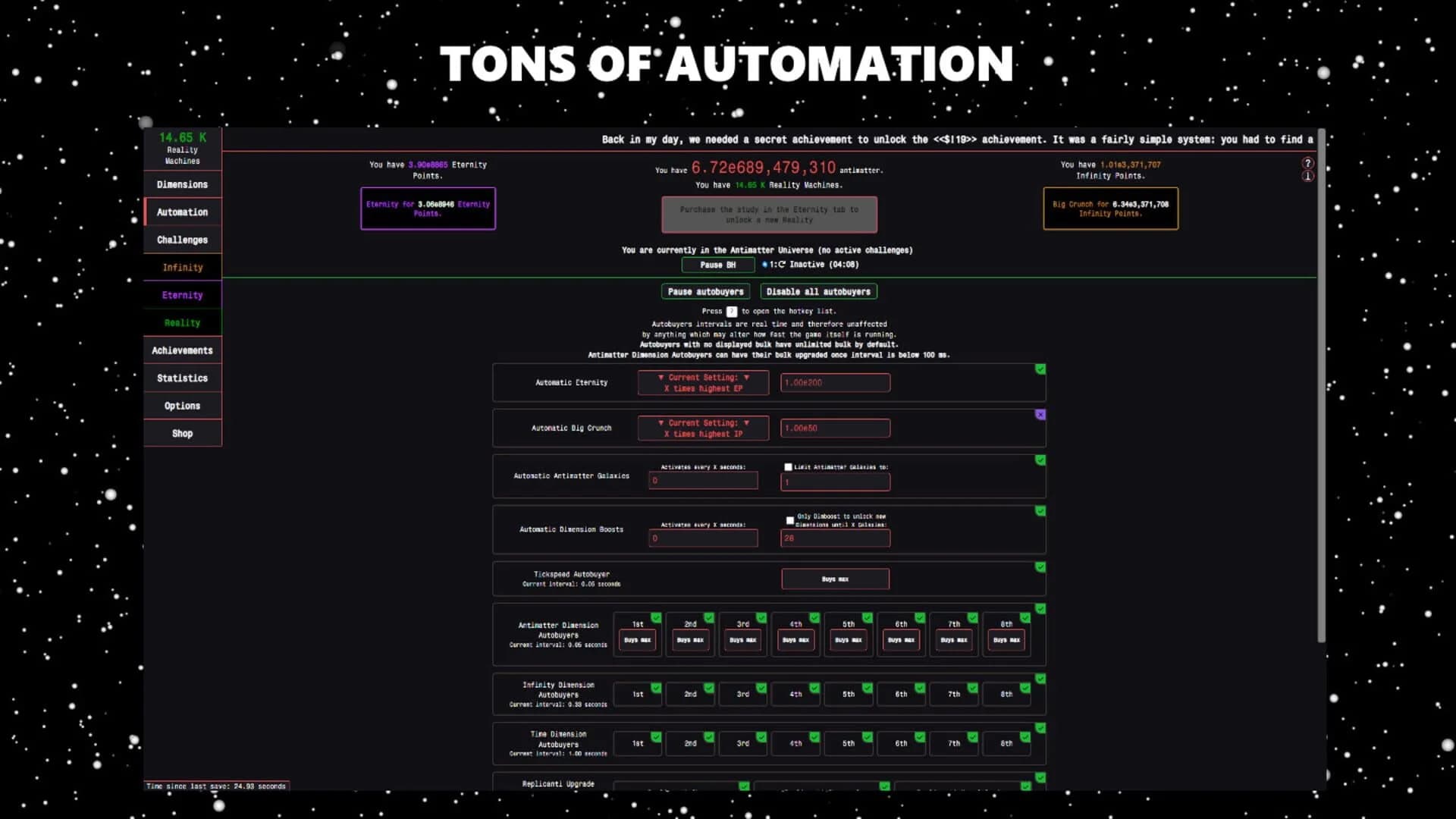 Antimatter Dimensions screenshot 4