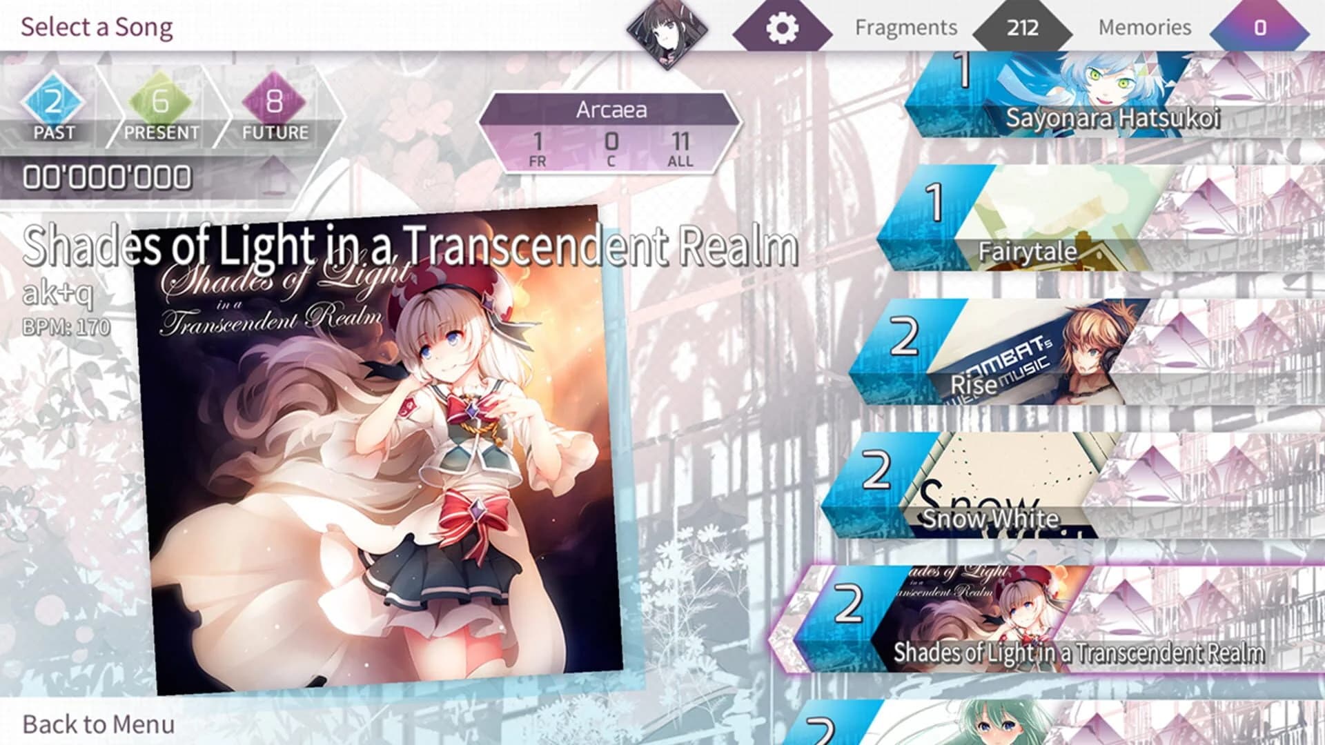 Arcaea screenshot 1