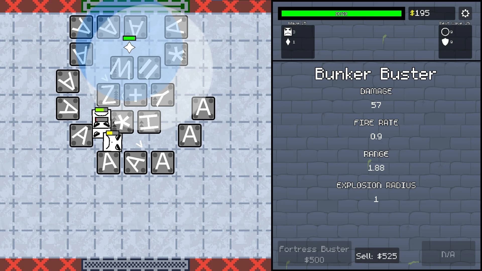 ASCII Tower Defense screenshot 1