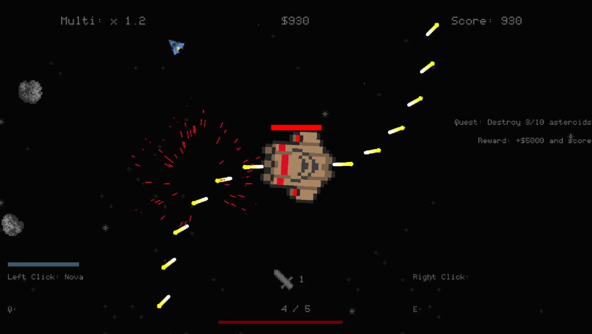 Asteroids... But Roguelite screenshot 2