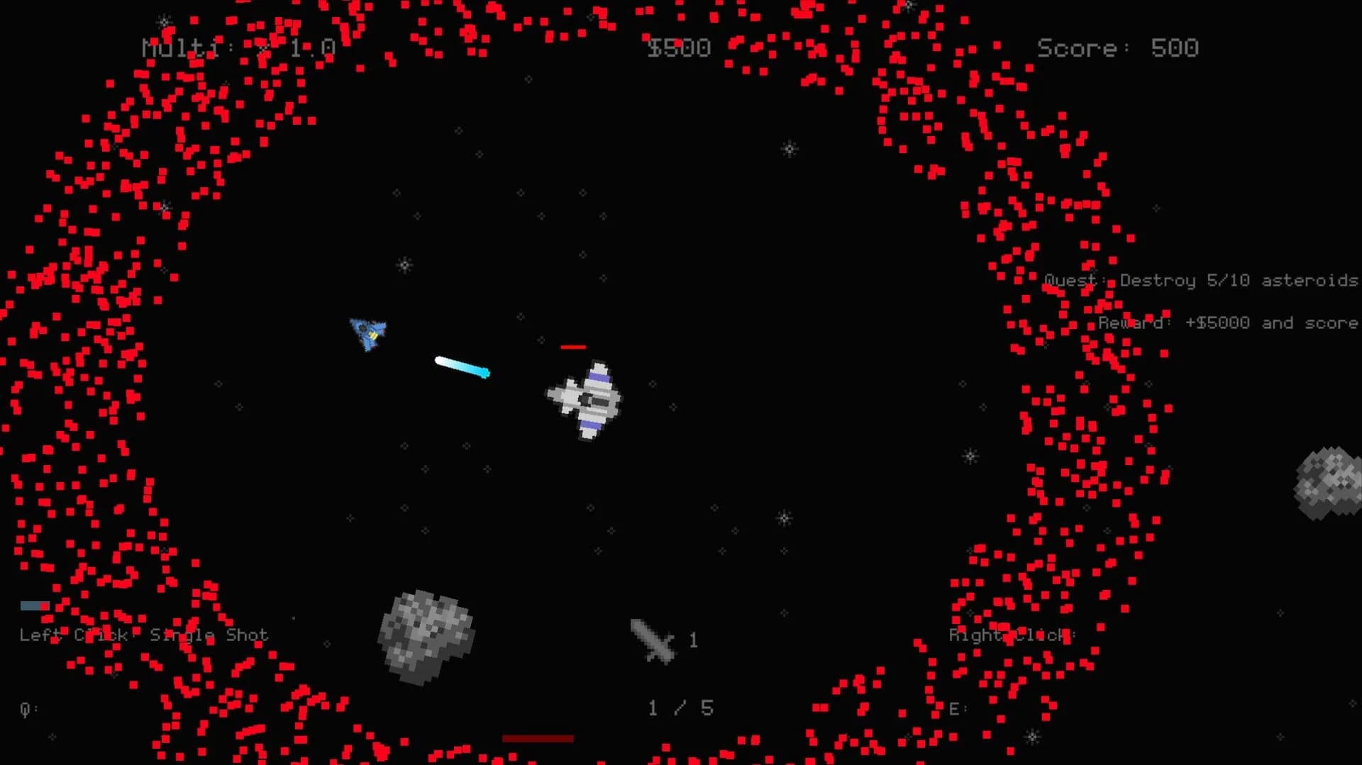 Asteroids... But Roguelite screenshot 3