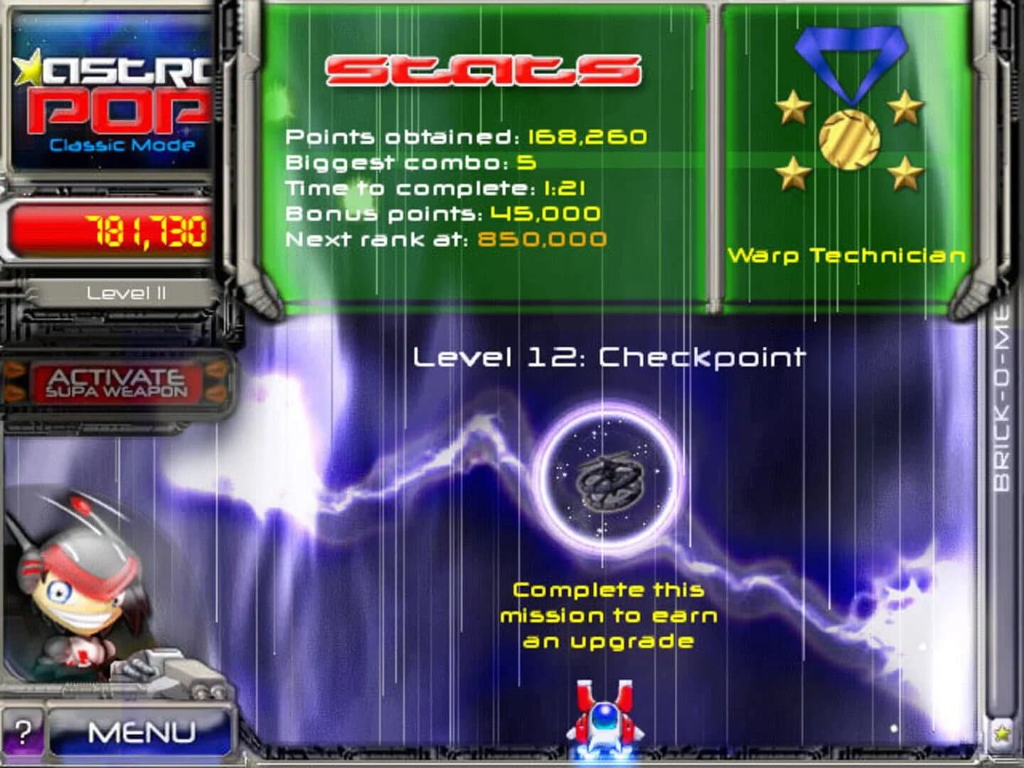 AstroPop Deluxe screenshot 1