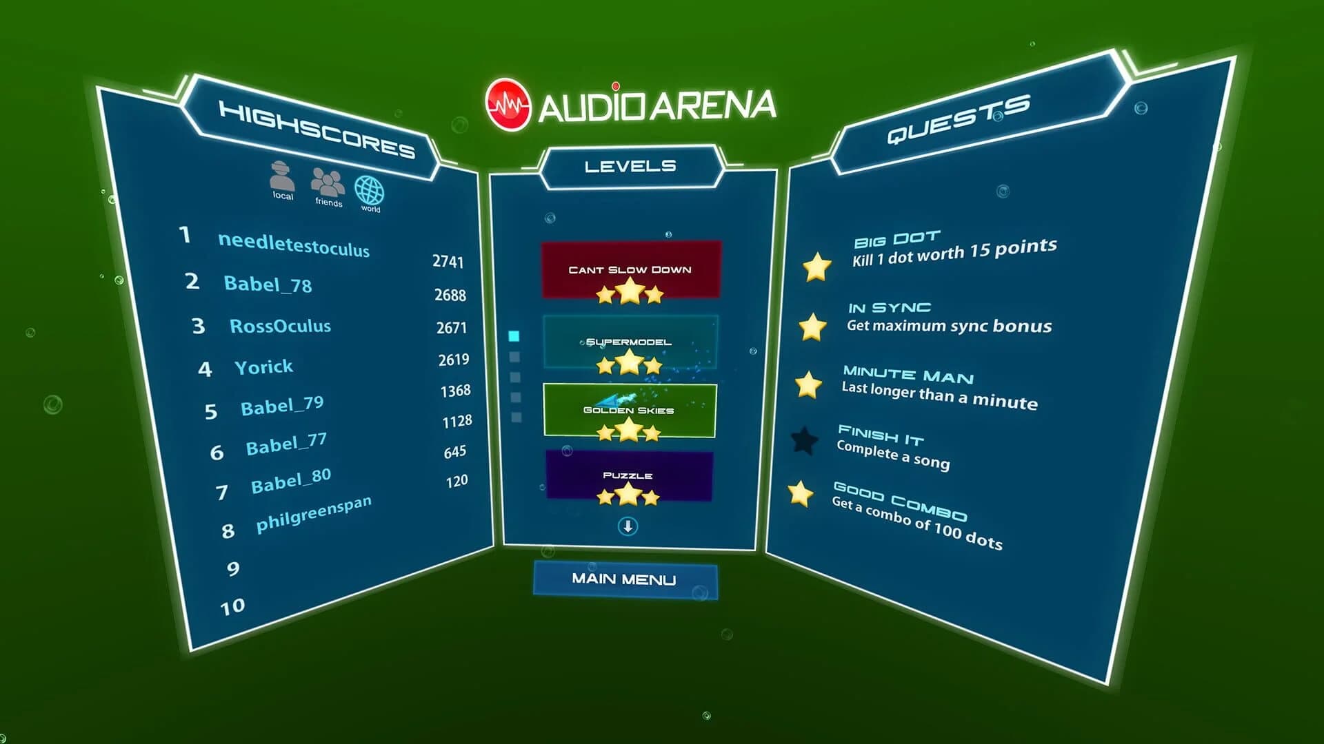Audio Arena screenshot 2