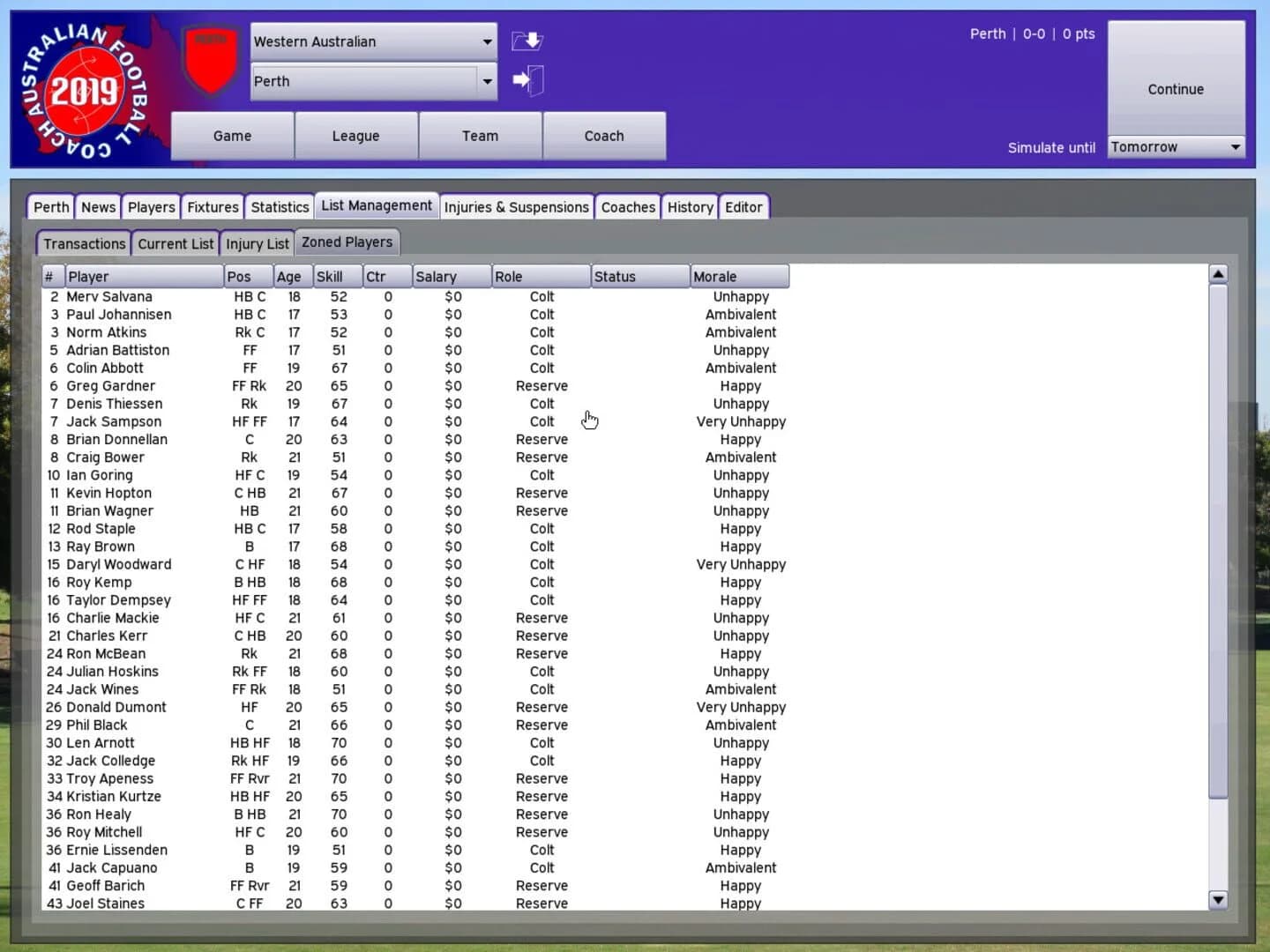 Australian Football Coach 2019 screenshot 1