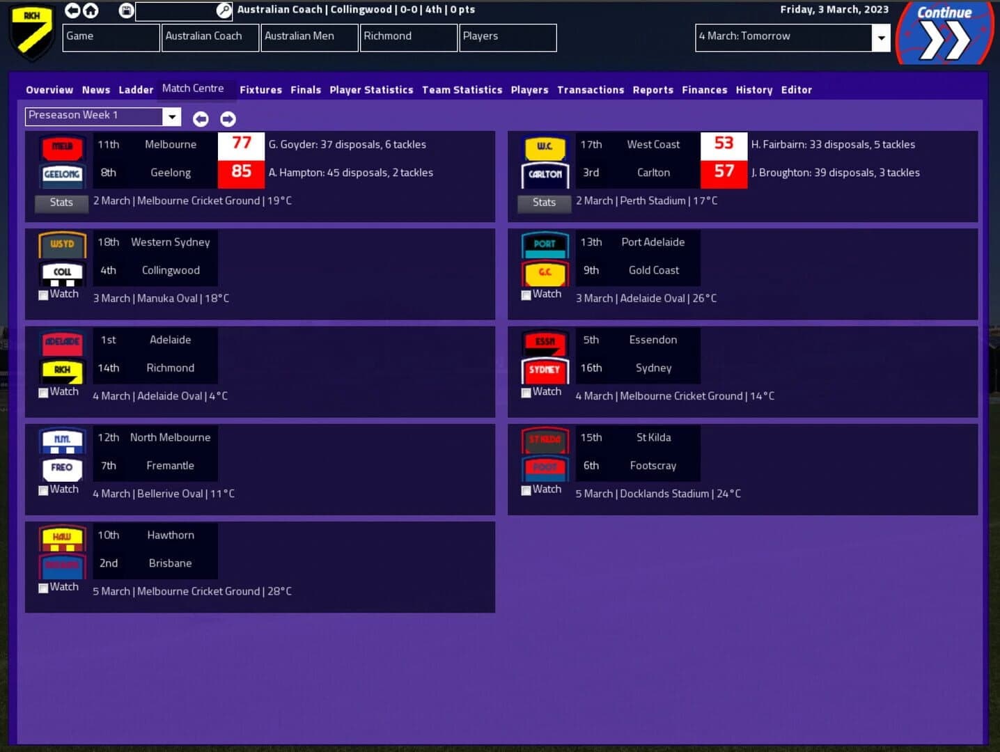 Australian Football Coach 2023 screenshot 2