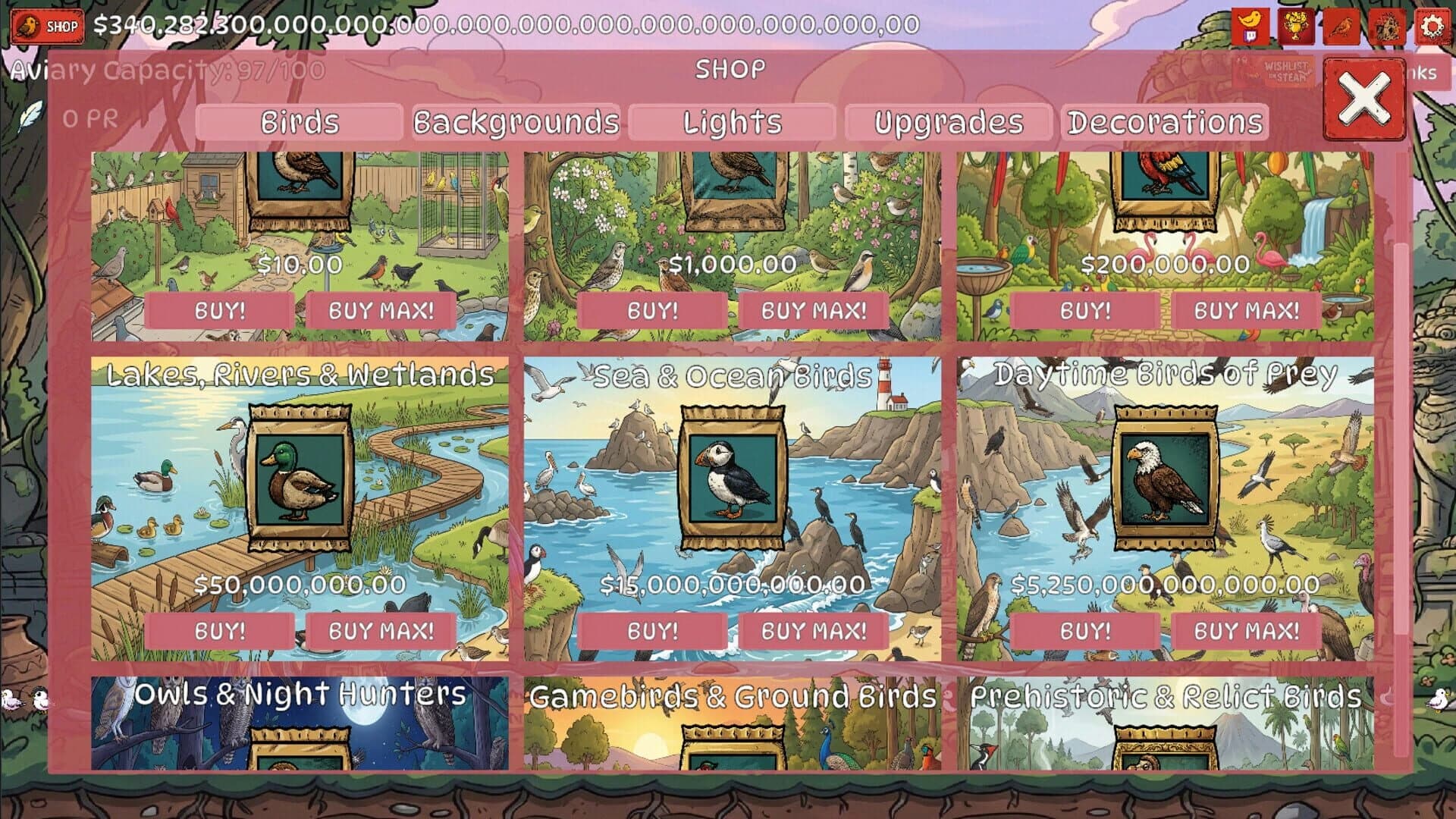 Aviarium screenshot 1