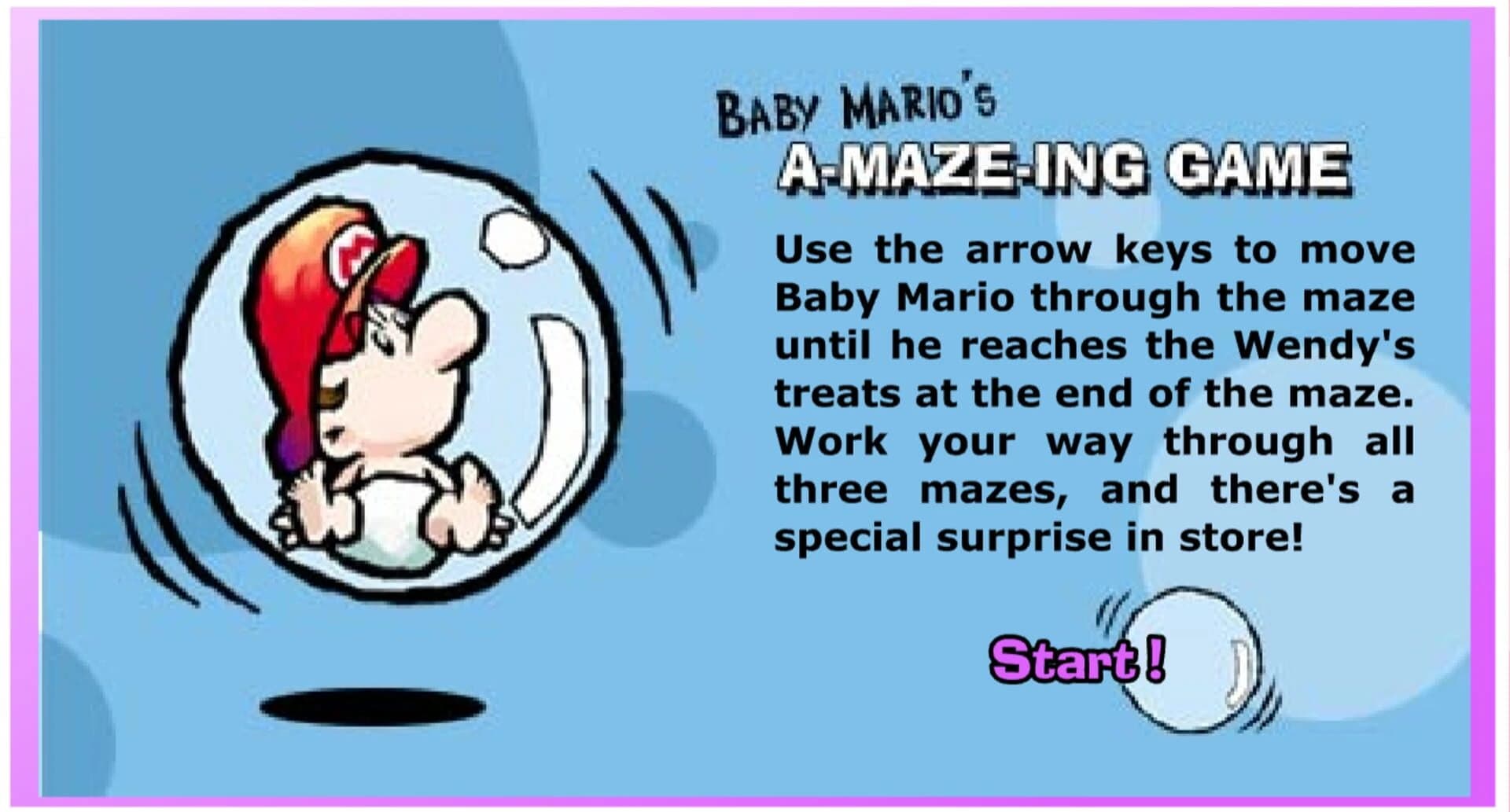 Baby Mario's A-Maze-ing Game screenshot 1