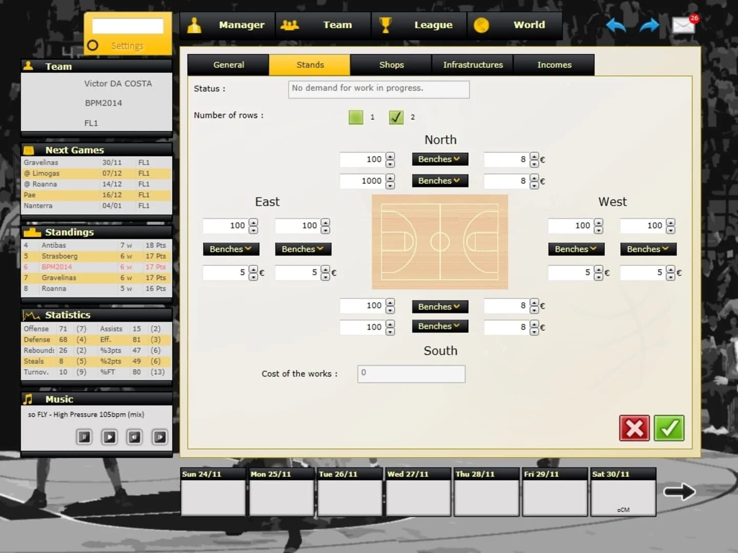 Basketball Pro Management 2014 screenshot 1