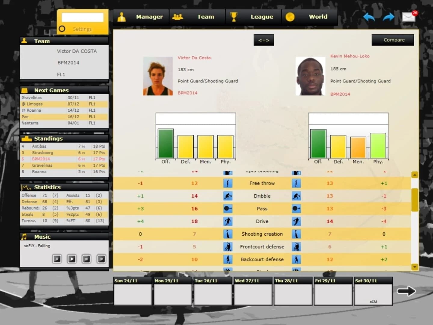 Basketball Pro Management 2014 screenshot 2