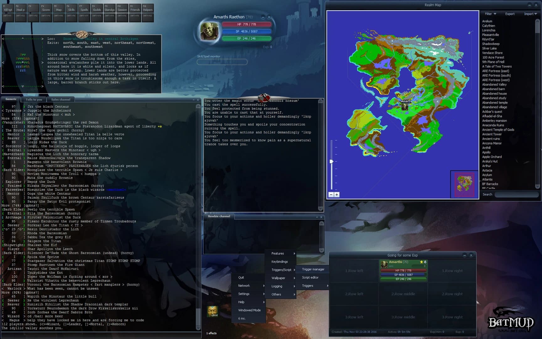BatMUD screenshot 3