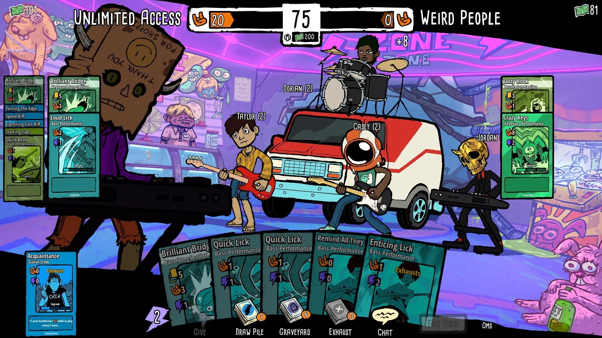 Battle Bands: Rock & Roll Deckbuilder screenshot 3