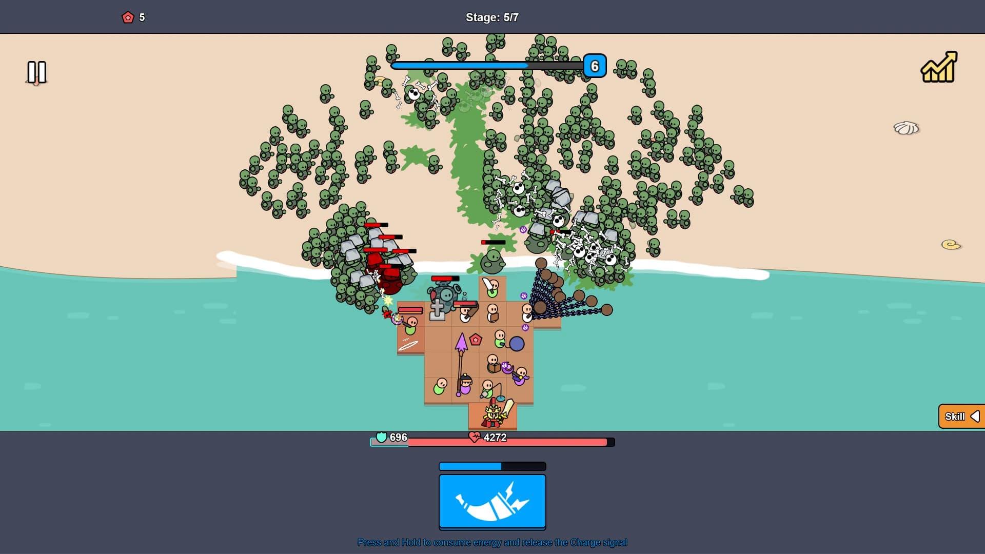 Beach Defense: Zombie Invasion screenshot 1