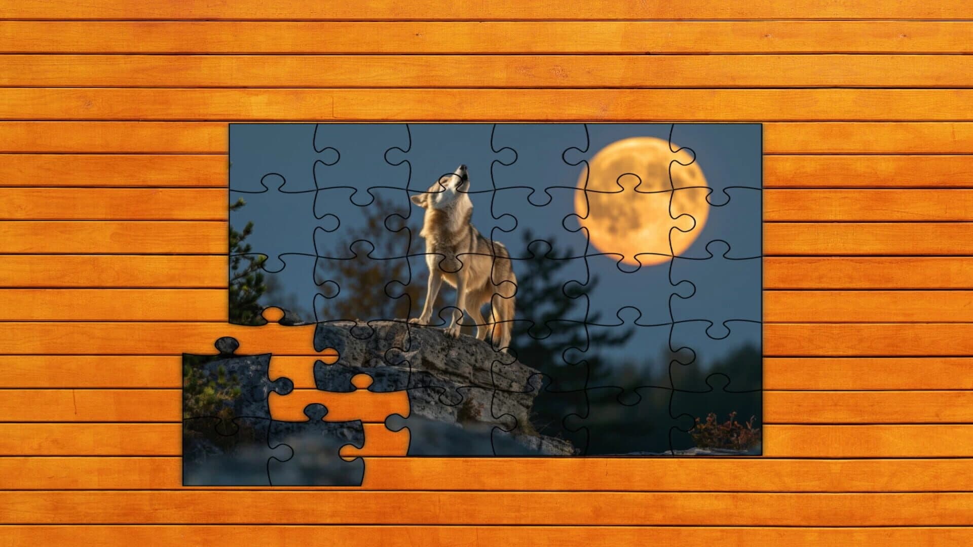 Bear vs. Wolf Jigsaw Puzzle screenshot 1
