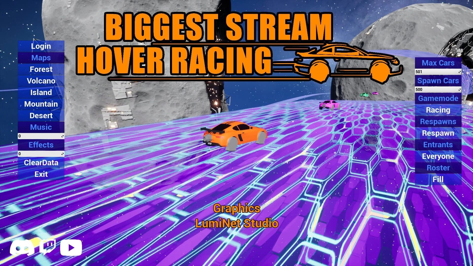 Biggest Stream Hover Racing screenshot 1