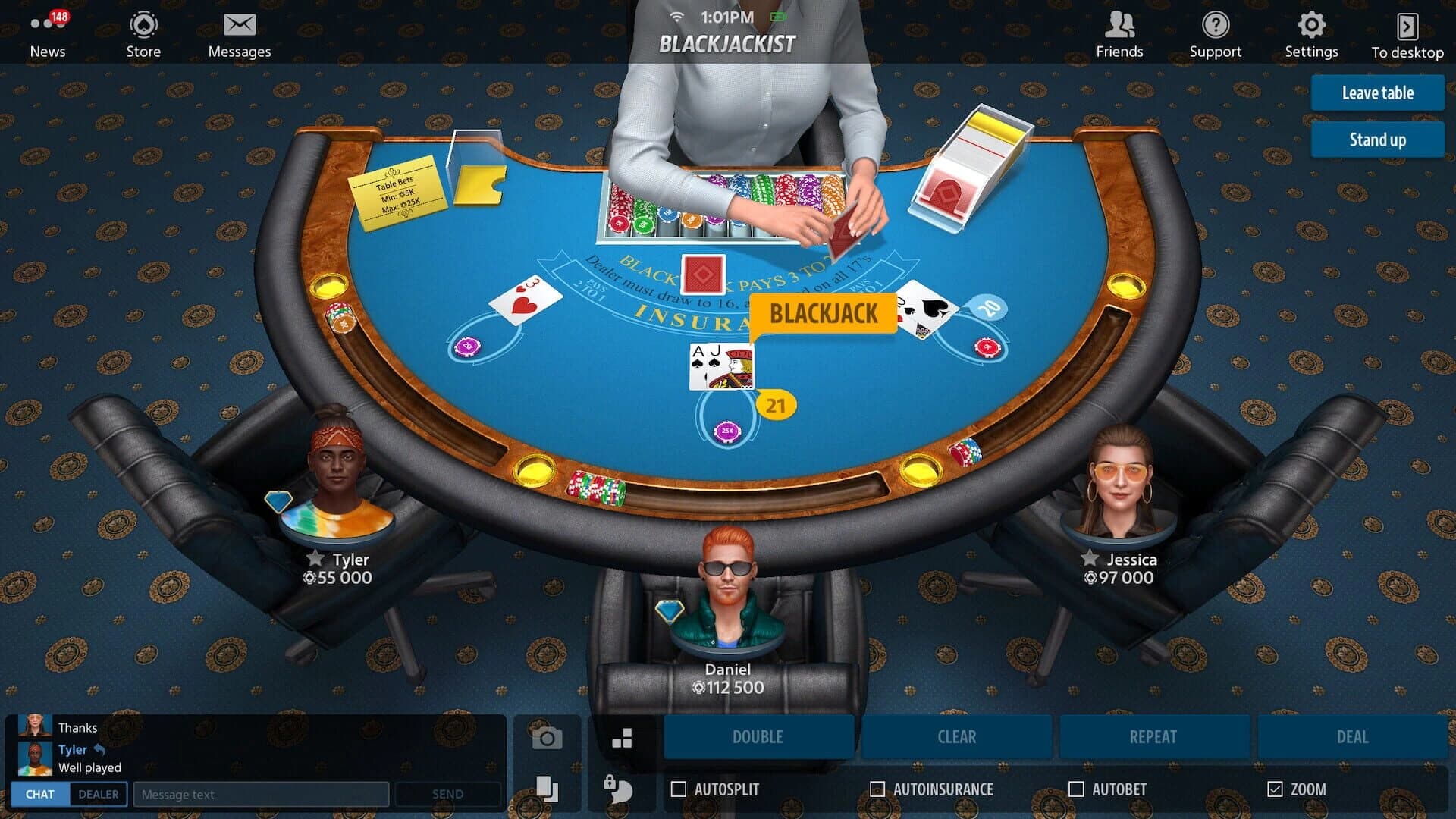 Blackjack 21: Blackjackist screenshot 1
