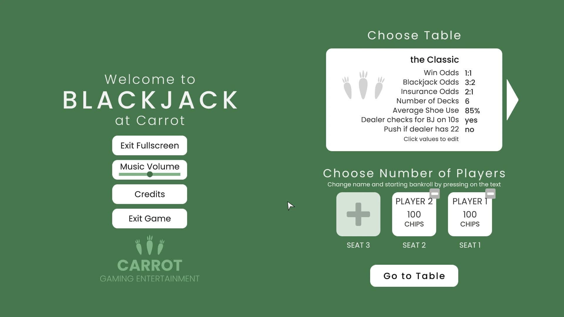 Blackjack at Carrot screenshot 3