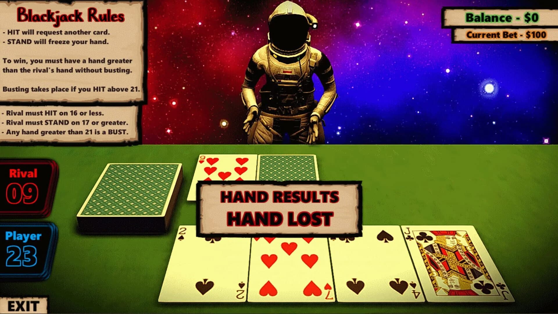 Blackjack In Space screenshot 1