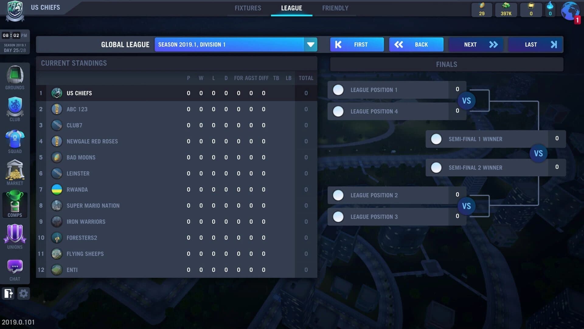 Blackout Rugby Manager screenshot 1