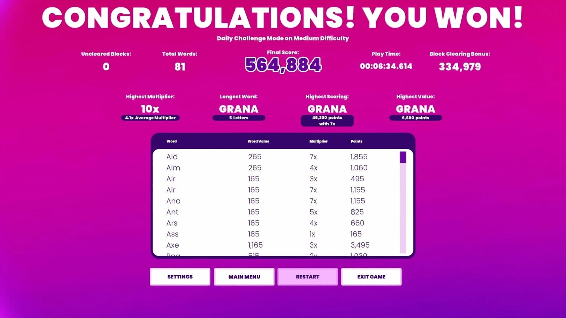 Bloxi: The Word Game screenshot 3