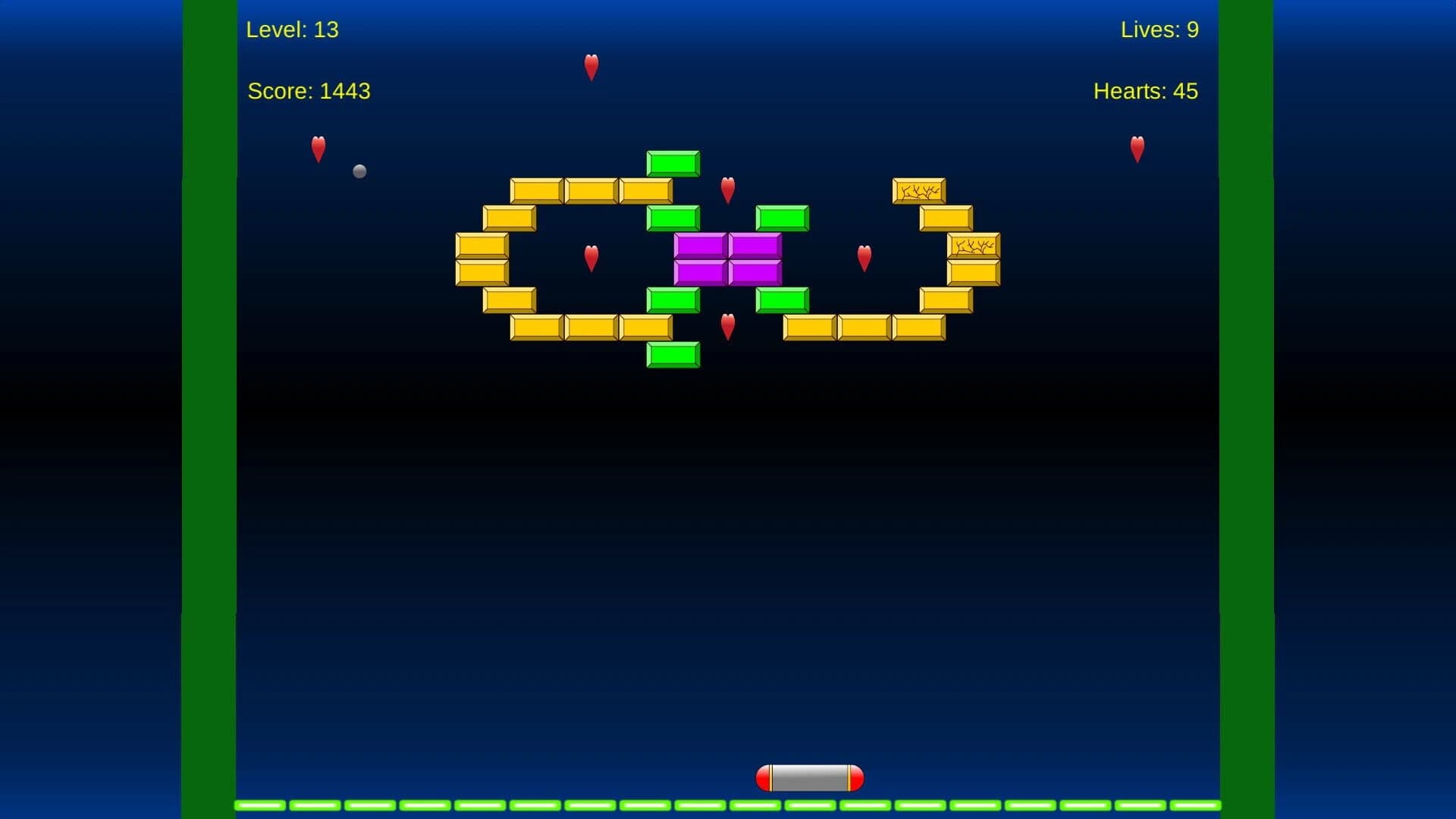 Brick Breaker Heart Collector screenshot 2