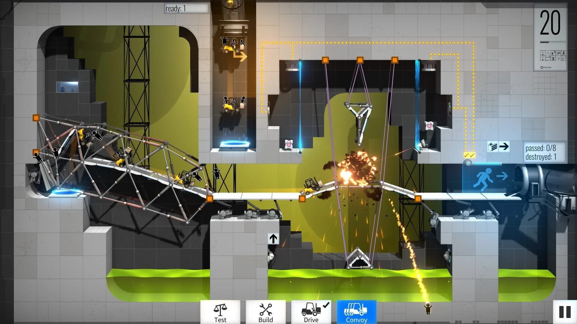 Bridge Constructor Portal screenshot 1