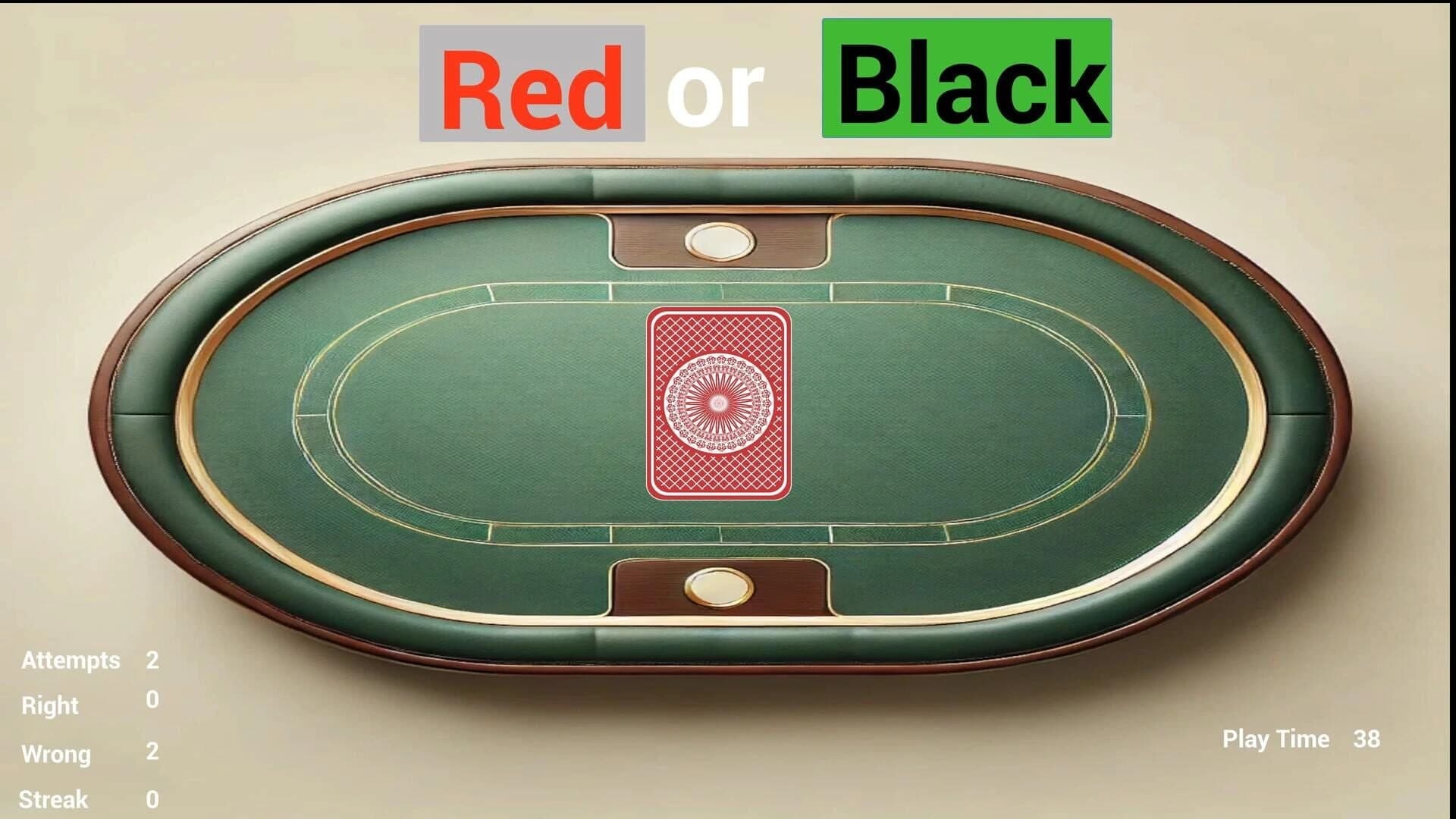Card Guesser: Red or Black screenshot 1