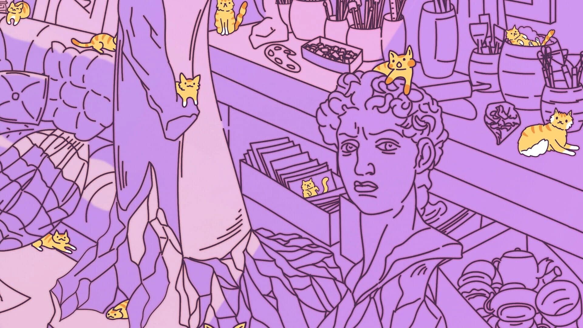 Cats Visiting Cozy Art Studios screenshot 4