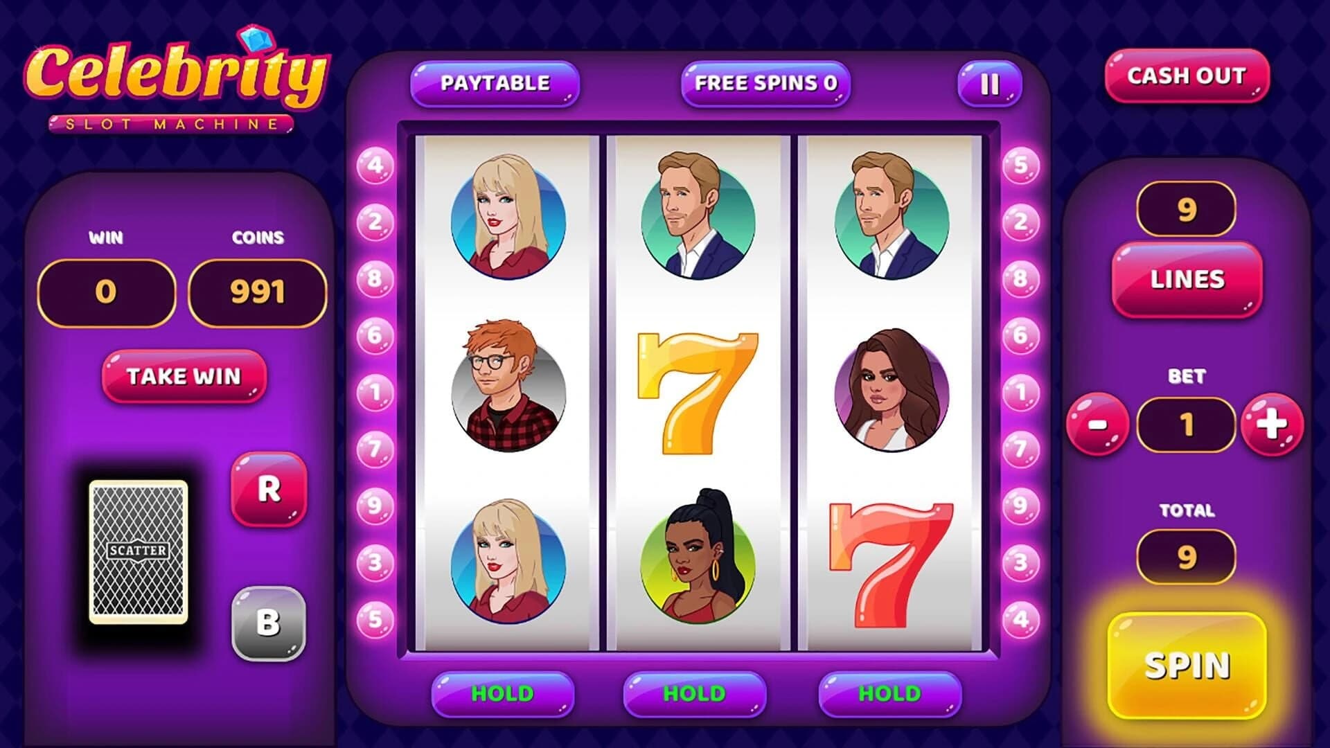 Celebrity Slot Machine screenshot 2