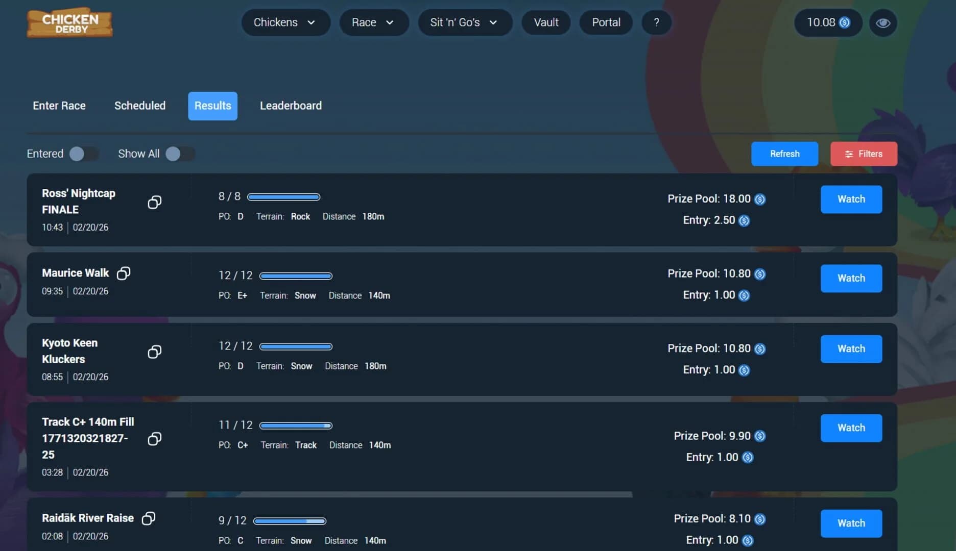 Chicken Derby screenshot 1